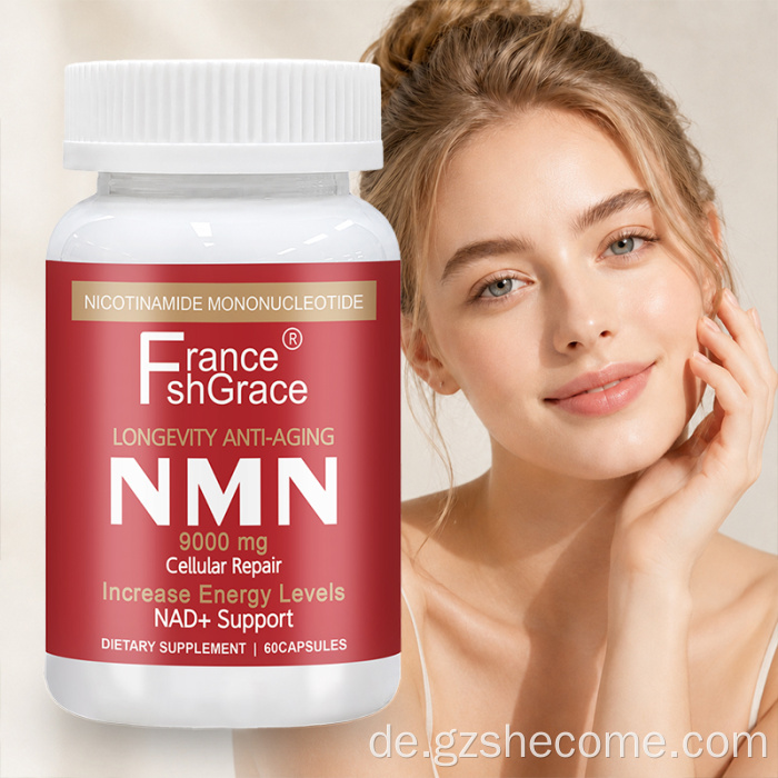Shecome NMN Ergänzung zum Energiestoffwechsel, Anti-Aging-Kapseln